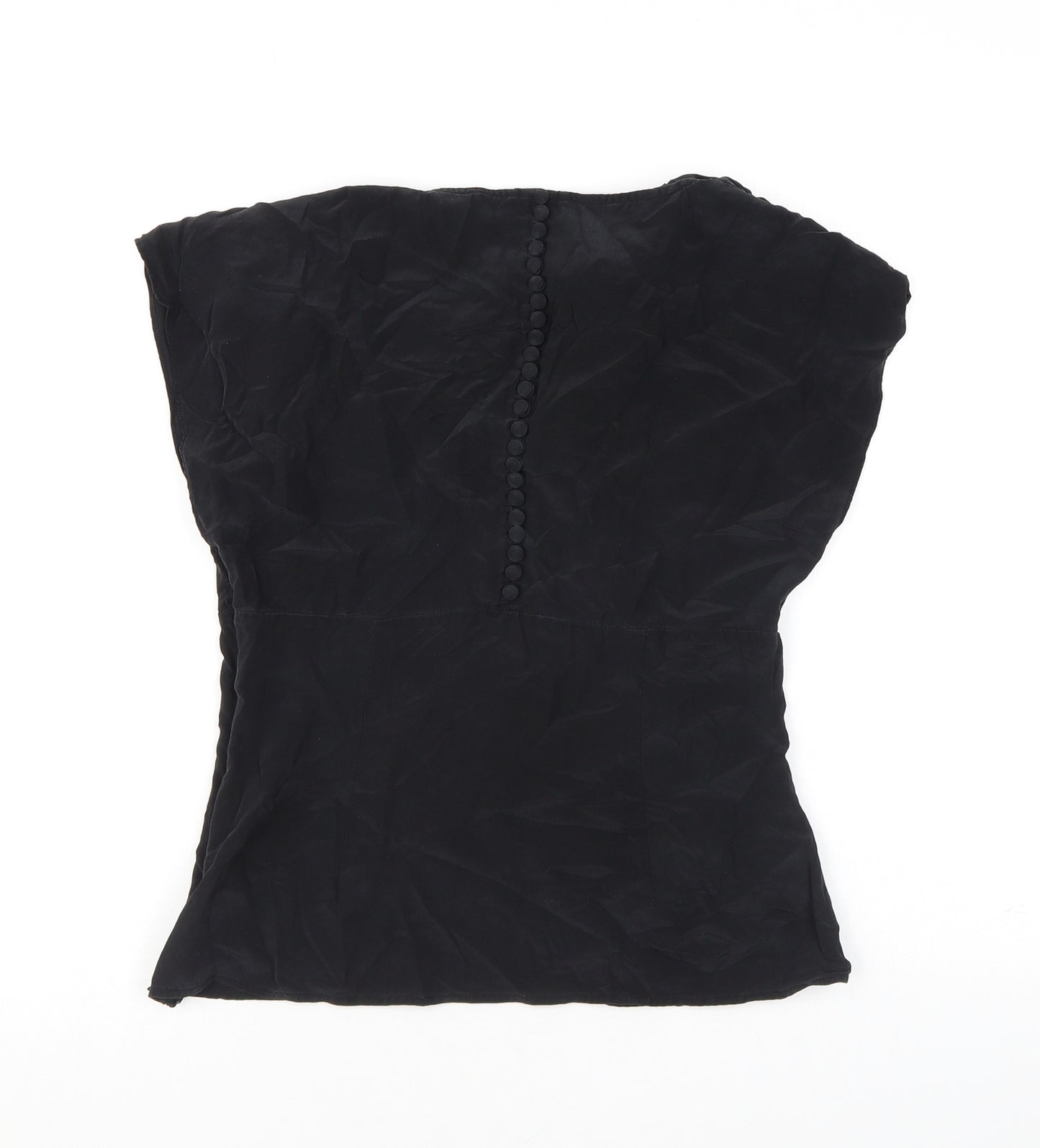 Hobbs Womens Black Silk Basic Blouse Size 10 Cowl Neck