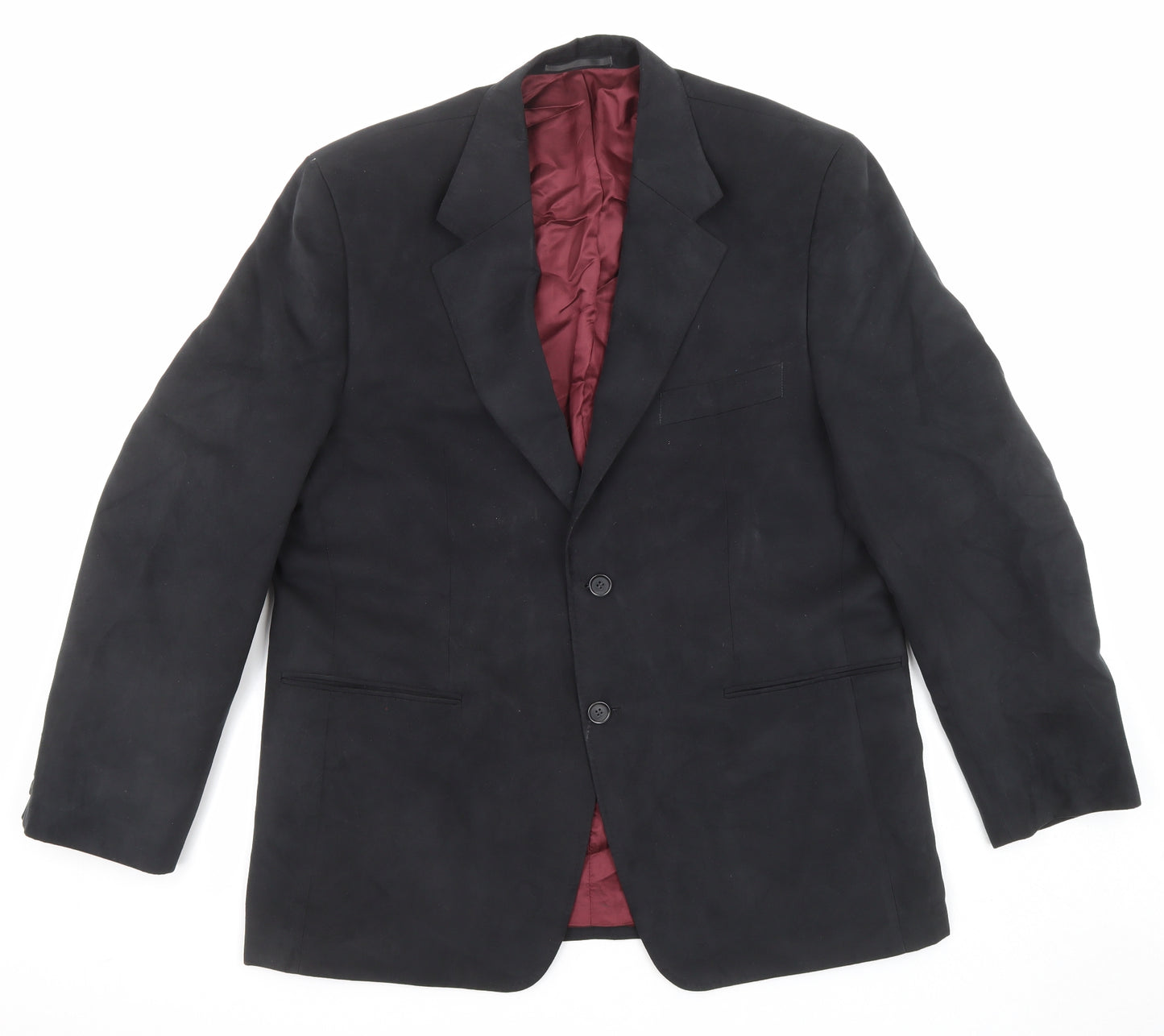 James Aubrey Mens Black Polyester Jacket Suit Jacket Size 44 Regular