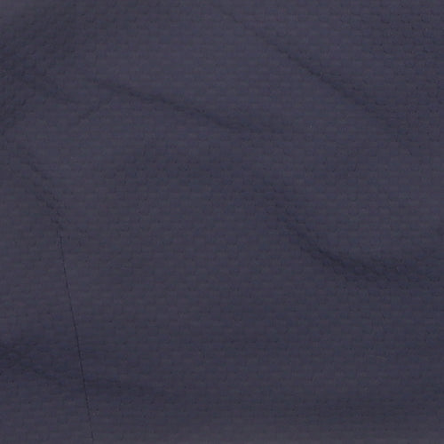 Izabella Womens Blue Plaid Polyester Jacket Blazer Size 10