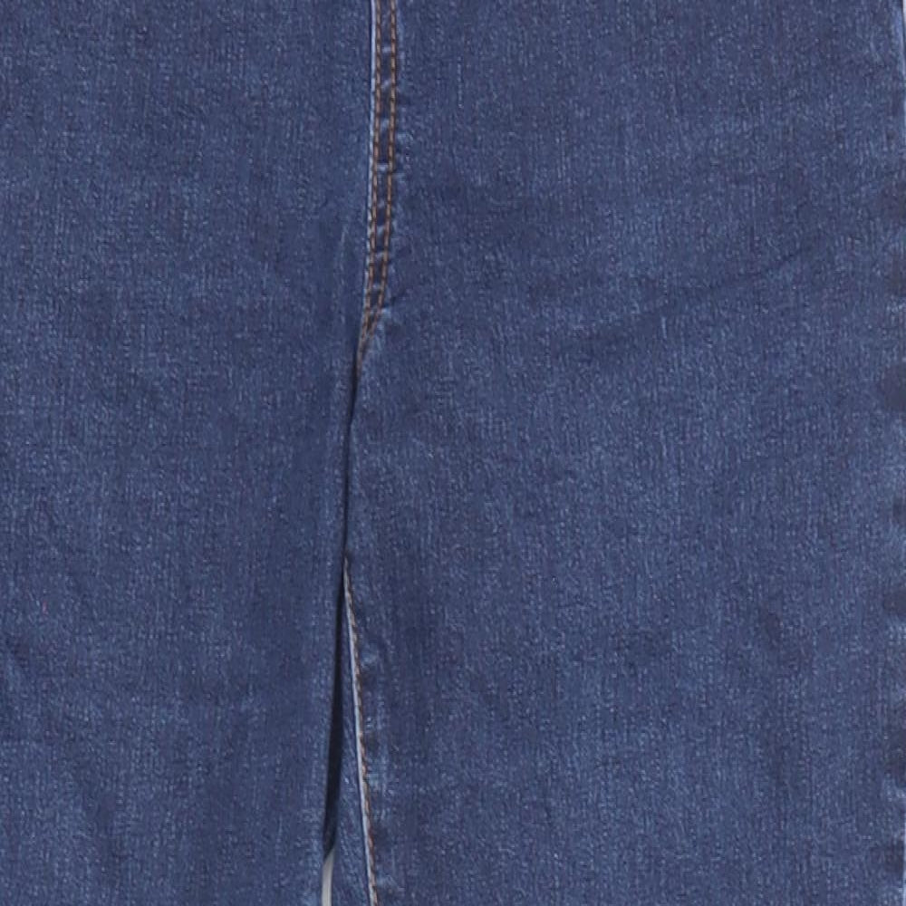 George Womens Blue Cotton Straight Jeans Size 10 L23 in Regular Zip