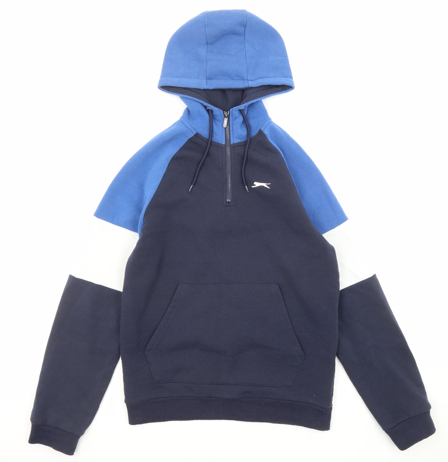 Slazenger Mens Blue Polyimide Pullover Hoodie Size S - Logo Embroidery