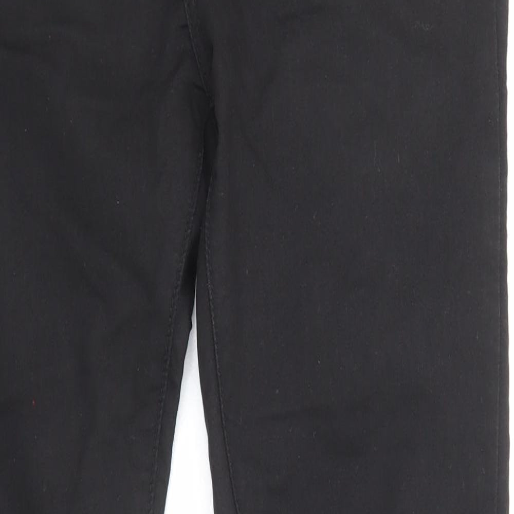 Brave Soul Womens Black Cotton Skinny Jeans Size 10 L29 in Regular Zip