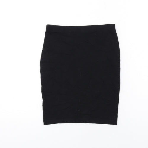 H&M Womens Black Cotton Straight & Pencil Skirt Size XS