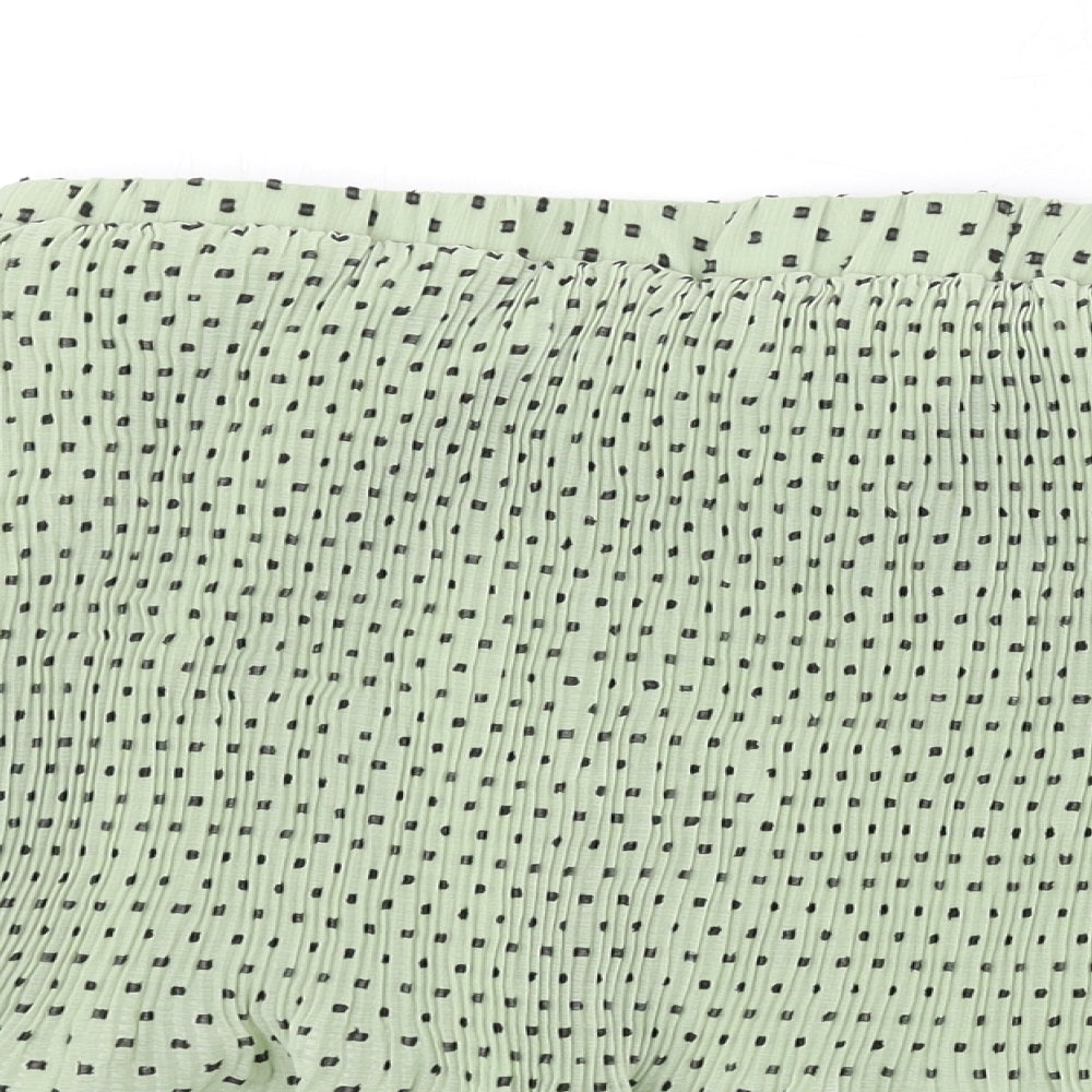 ASOS Womens Green Polka Dot Polyester Trumpet Skirt Size 18 - Pleated