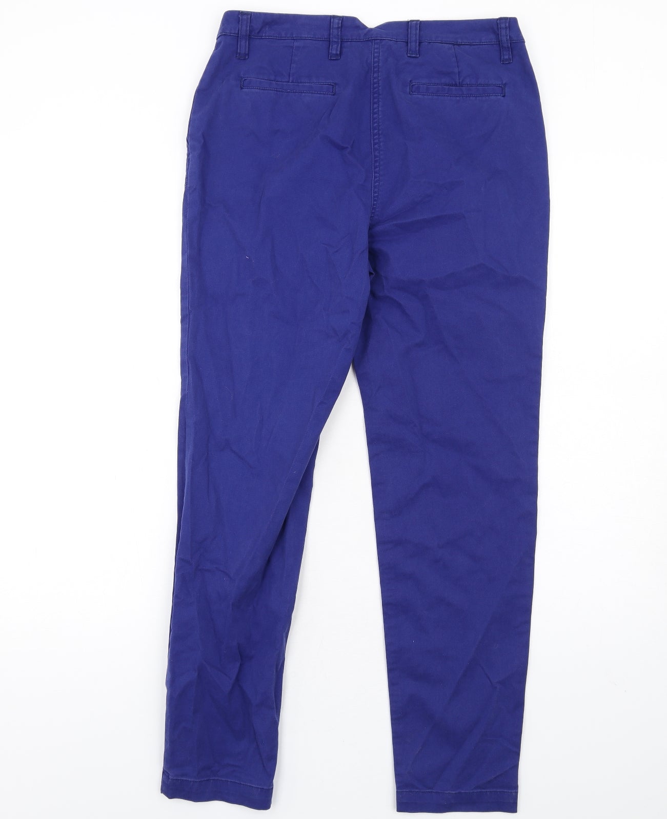 Boden Womens Blue Cotton Carrot Trousers Size 10 L29 in Regular Zip