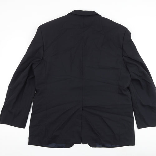 Centaur Mens Black Wool Jacket Blazer Size 44 Regular
