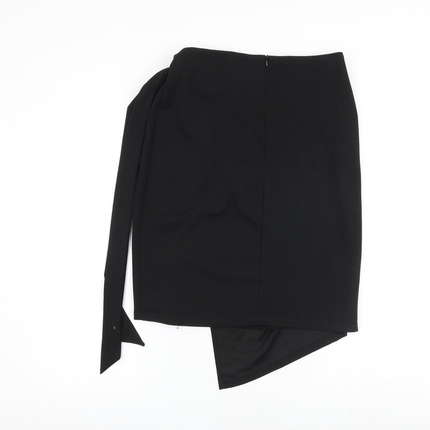 Faith & Joy Womens Black Polyester A-Line Skirt Size XS Zip