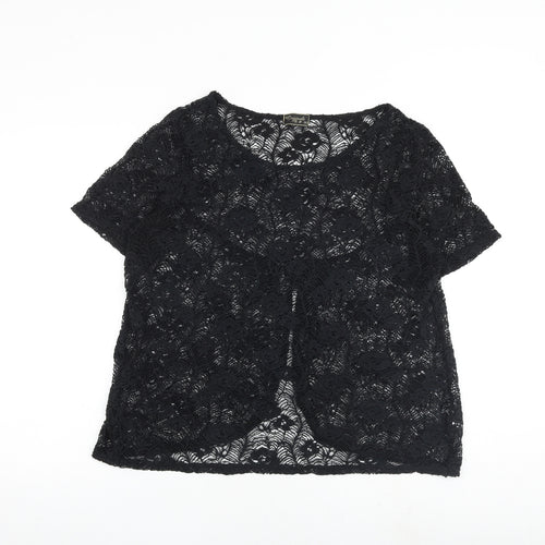 Originals Womens Black Polyester Basic T-Shirt Size 20 Round Neck