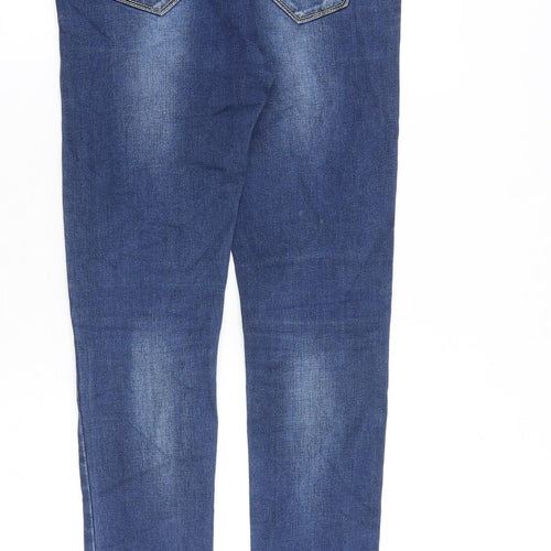 Toxik3 Womens Blue Cotton Skinny Jeans Size 10 L30 in Regular Zip