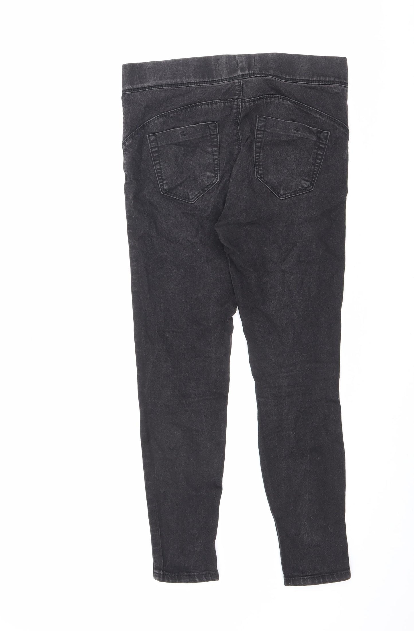 Denim & Co. Womens Black Cotton Jegging Jeans Size 10 L25 in Regular - Elastic Waist