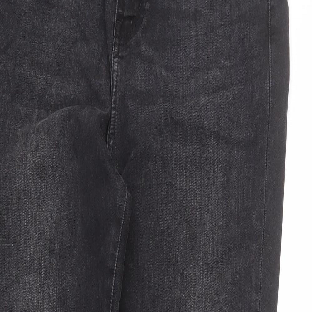 Indigo Womens Grey Cotton Skinny Jeans Size 10 L24 in Regular Zip