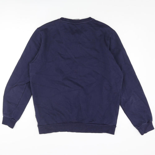 PUMA Mens Blue Polyester Pullover Sweatshirt Size M - Front Logo