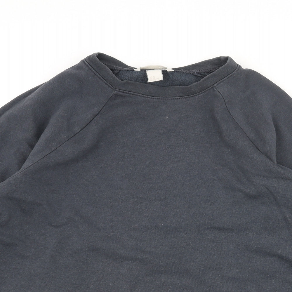 H&M Mens Grey Polyester Pullover Sweatshirt Size M