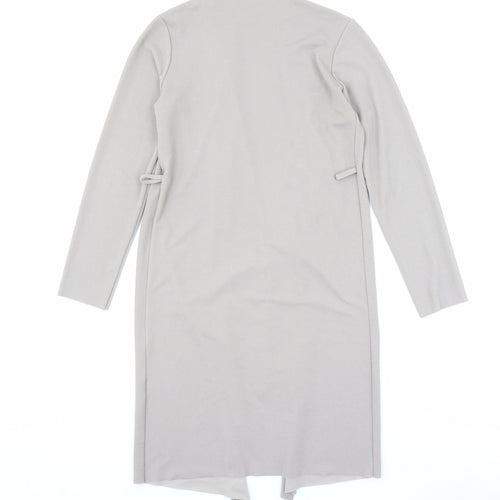 Select Womens Grey Polyester Kimono Blouse Size 10 V-Neck - Open