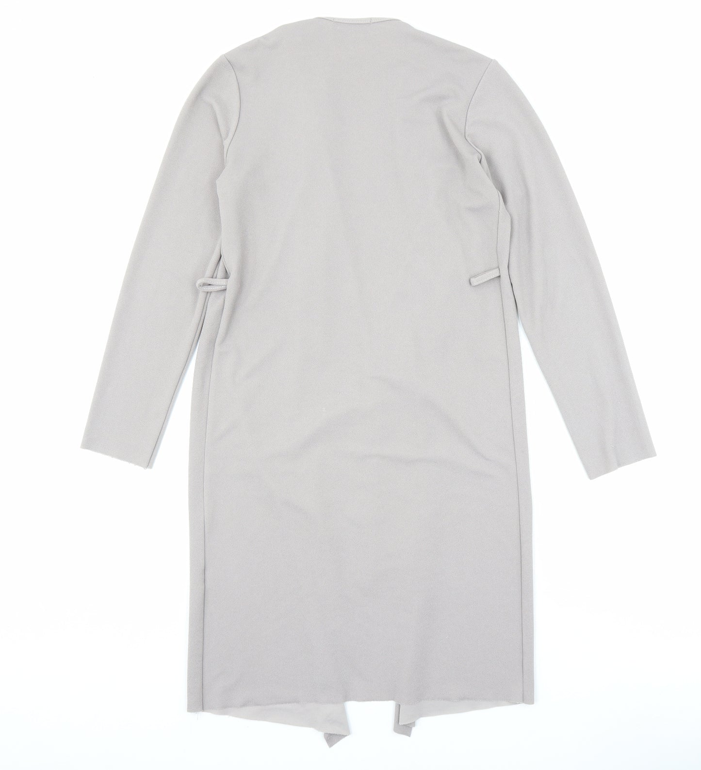 Select Womens Grey Polyester Kimono Blouse Size 10 V-Neck - Open
