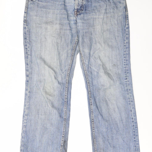 Tommy Hilfiger Mens Blue Cotton Straight Jeans Size 32 in L34 in Regular Button - Pockets