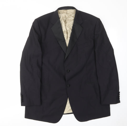 Marks and Spencer Mens Black Wool Jacket Suit Jacket Size 46 Regular - Pockets