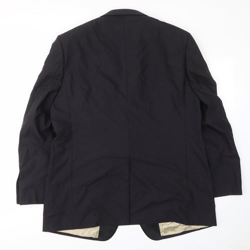 Marks and Spencer Mens Black Wool Jacket Suit Jacket Size 46 Regular - Pockets