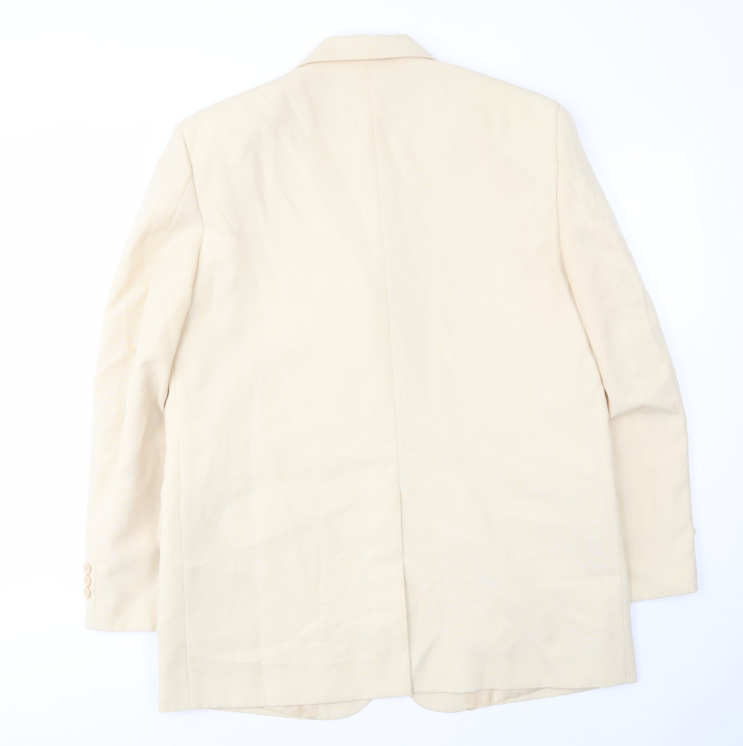 Duke Mens Ivory Polyester Jacket Suit Jacket Size 44 Regular - Pockets