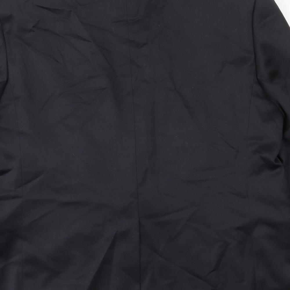 Marks and Spencer Mens Black Wool Jacket Suit Jacket Size 44 Regular - Inside pockets