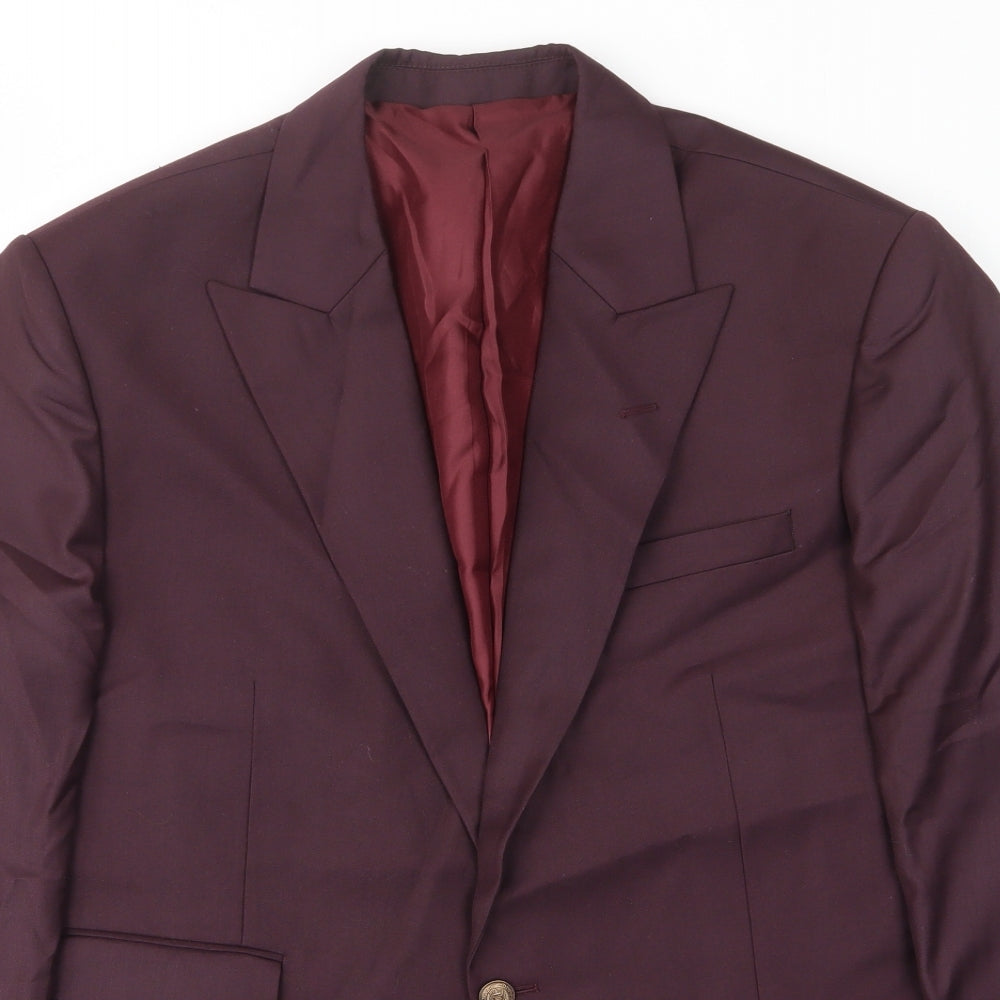 Imperial Mens Red Polyester Jacket Suit Jacket Size 44 Regular - Inside pockets