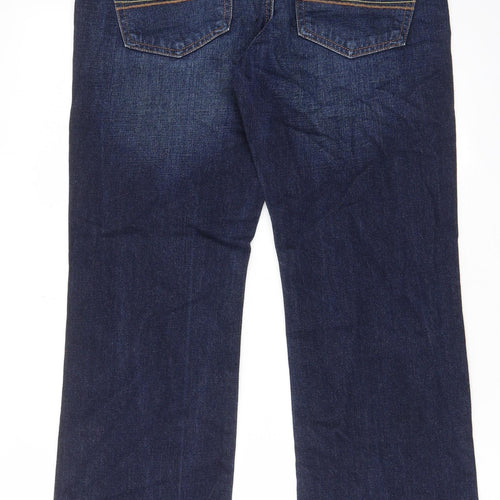 Abercrombie & Fitch Mens Blue Cotton Straight Jeans Size 32 in L30 in Regular Button - Pockets