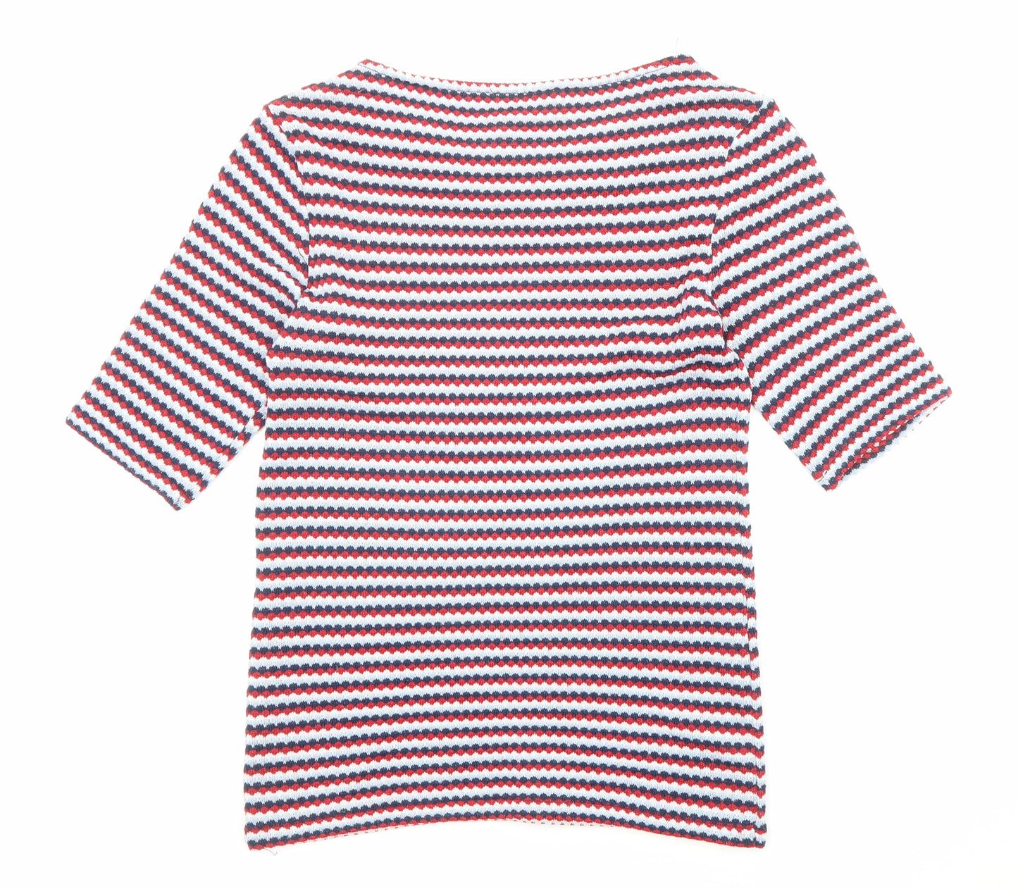 Zara Womens Multicoloured Boat Neck Striped Acrylic Pullover Jumper Size S