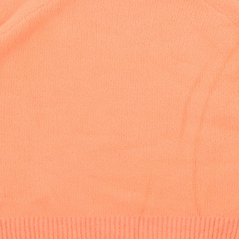 Marks and Spencer Womens Orange Round Neck Acrylic Pullover Jumper Size L