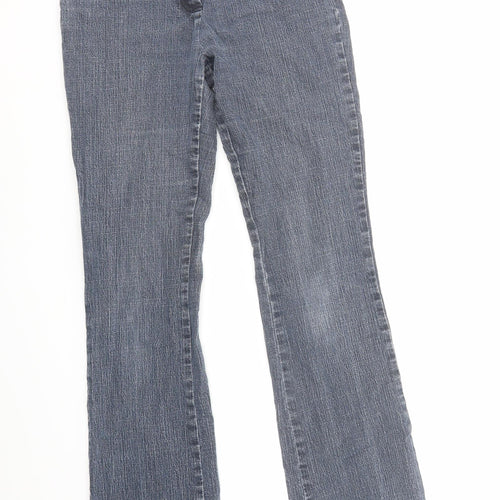 Kaliko Womens Blue Cotton Bootcut Jeans Size 10 L31 in Regular Zip