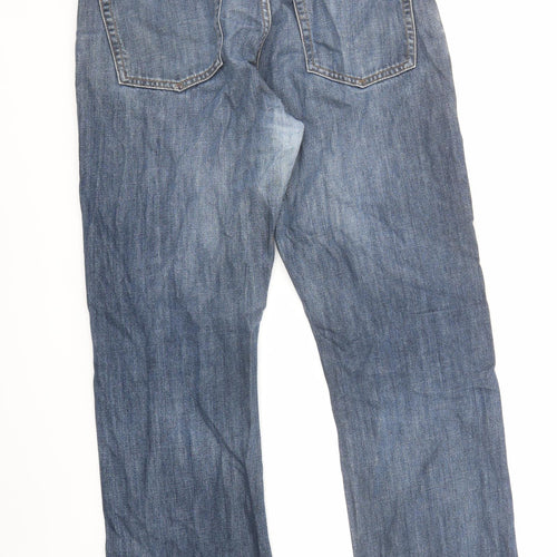 Gap Mens Blue Cotton Bootcut Jeans Size 32 in L30 in Regular Zip