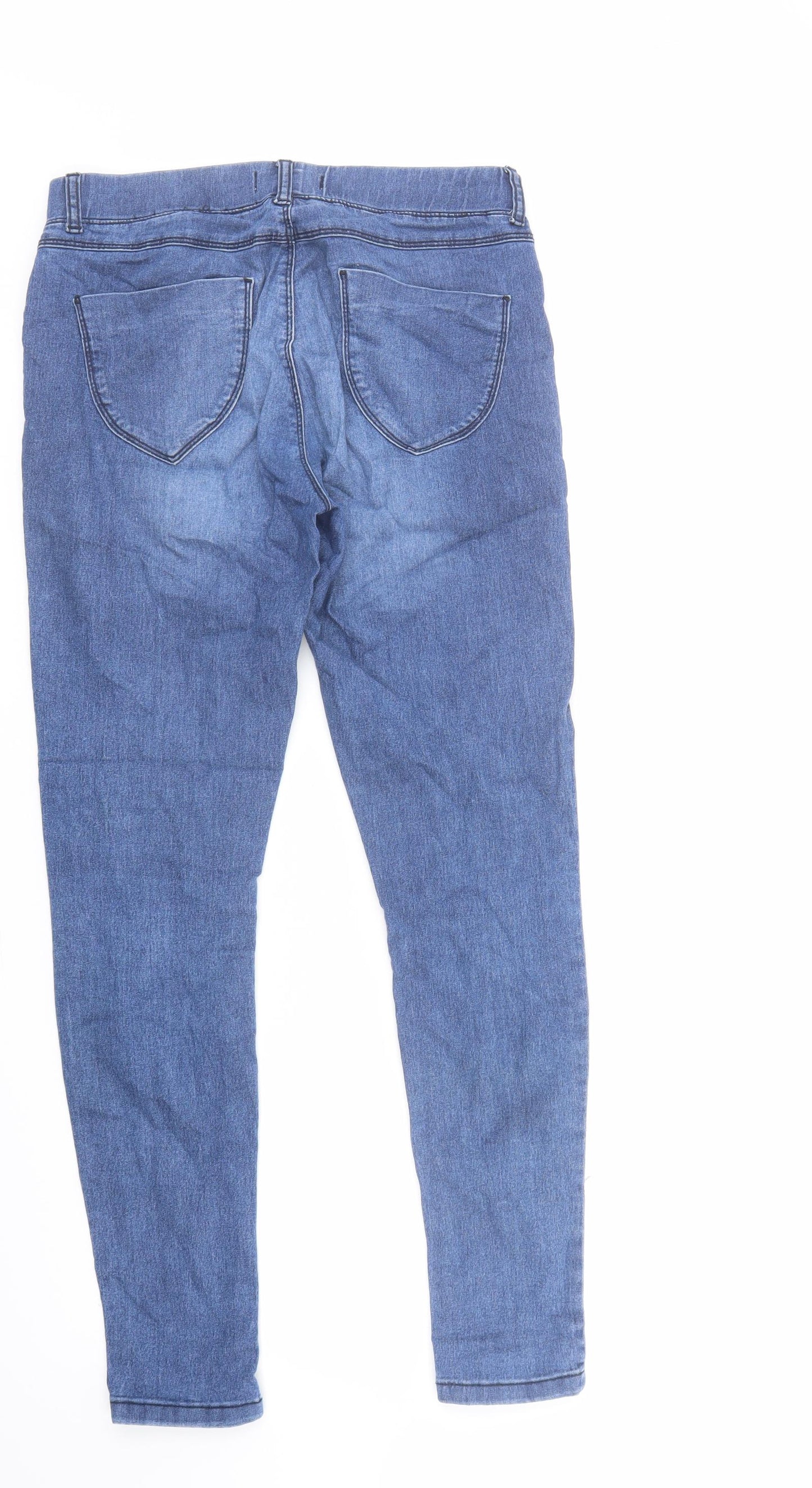 Dorothy Perkins Womens Blue Cotton Jegging Jeans Size 10 L29 in Regular - Elastic Waist