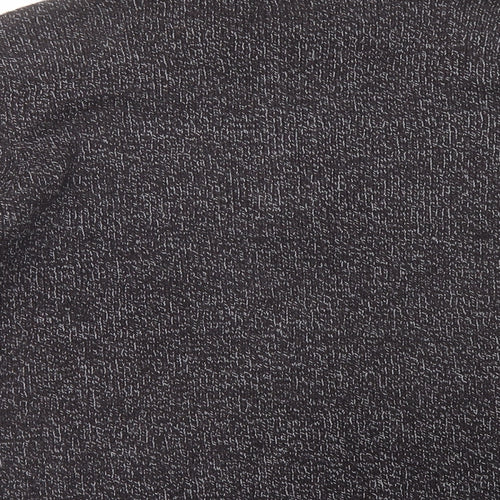Karen Scott Womens Black Collared Acrylic Pullover Jumper Size L - 1/4 Zip