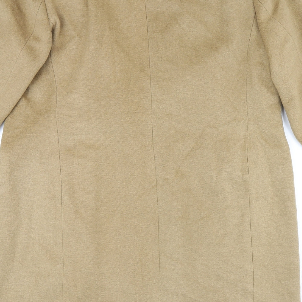 Limited Collection Womens Beige Overcoat Coat Size 14 Button