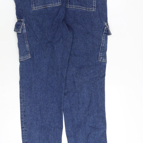 Boden Womens Blue Cotton Straight Jeans Size 10 L28 in Regular Zip