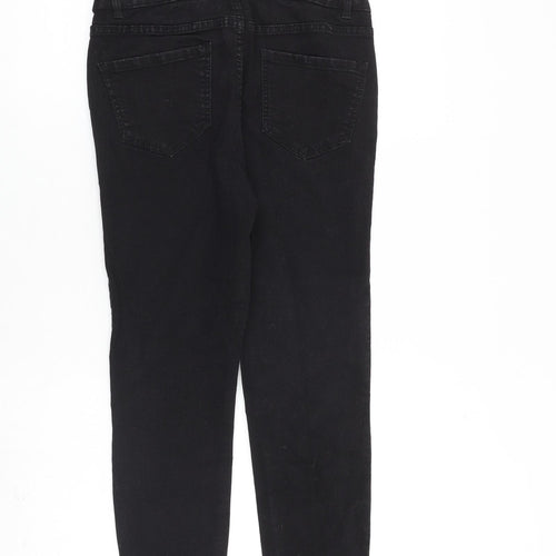 New Look Womens Black Cotton Skinny Jeans Size 10 L26 in Regular Zip