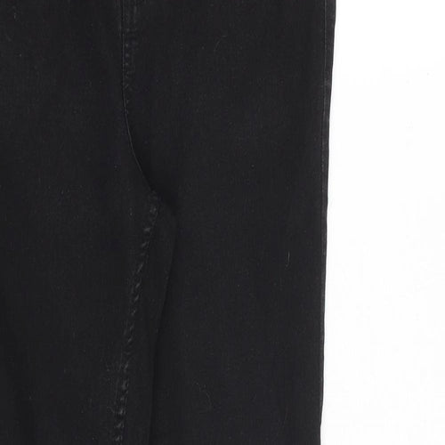 New Look Womens Black Cotton Skinny Jeans Size 10 L26 in Regular Zip