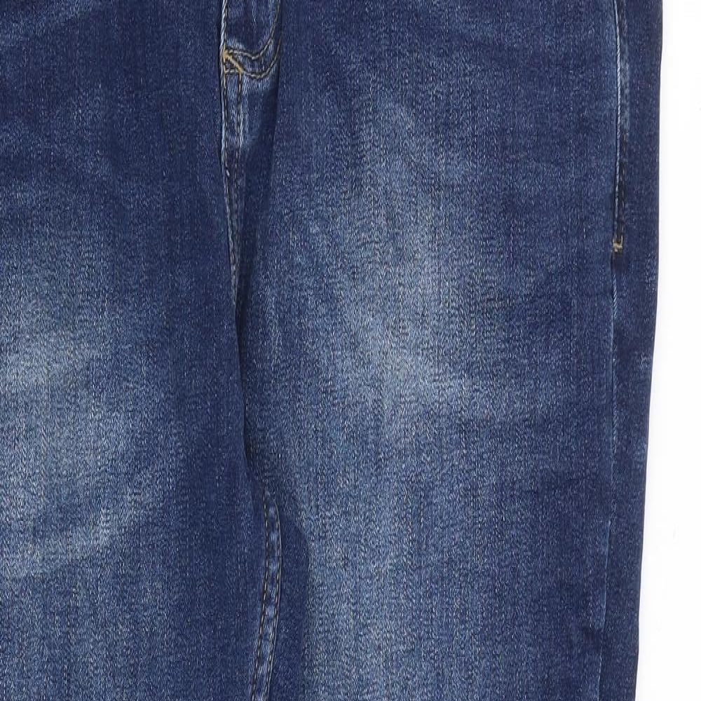 Burton Mens Blue Cotton Tapered Jeans Size 32 in L28 in Regular Zip
