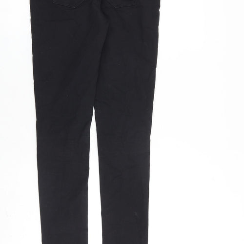Denim & Co. Womens Black Cotton Straight Jeans Size 10 L34 in Regular Zip