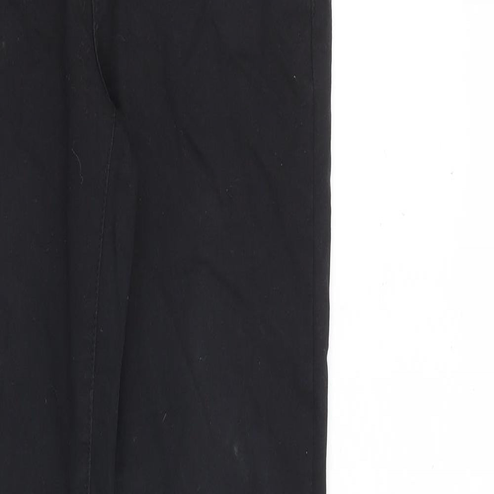 Denim & Co. Womens Black Cotton Straight Jeans Size 10 L34 in Regular Zip