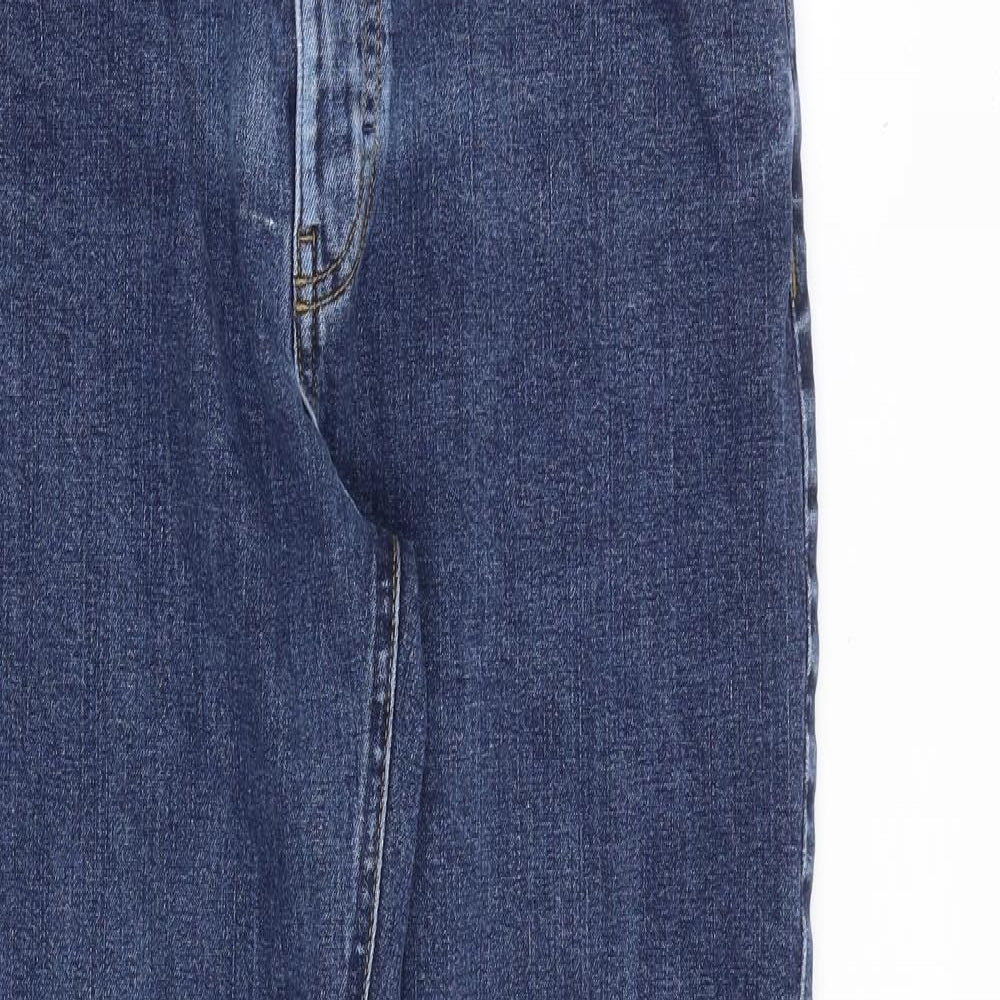 Joules Mens Blue Cotton Straight Jeans Size 32 in L30 in Regular Zip