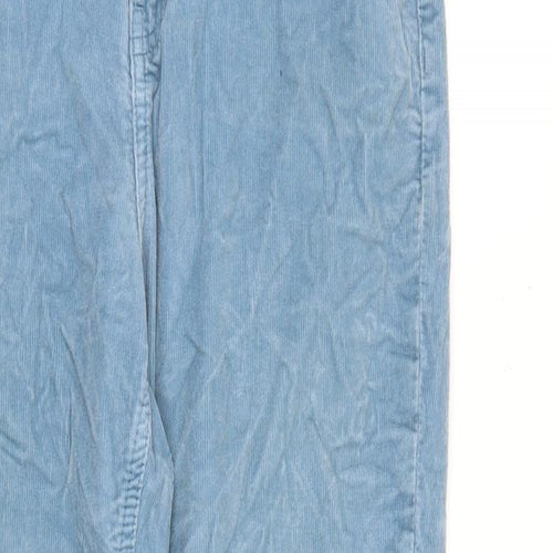 Boden Womens Blue Cotton Trousers Size 10 L27 in Regular Zip