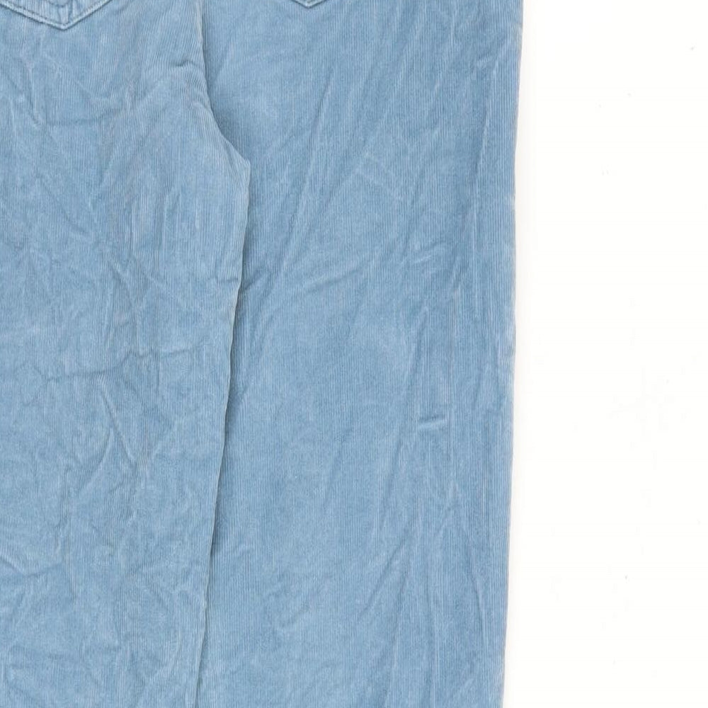 Boden Womens Blue Cotton Trousers Size 10 L27 in Regular Zip