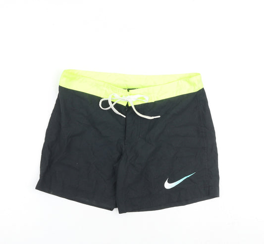 Nike Mens Black Polyester Bermuda Shorts Size S Regular Snap