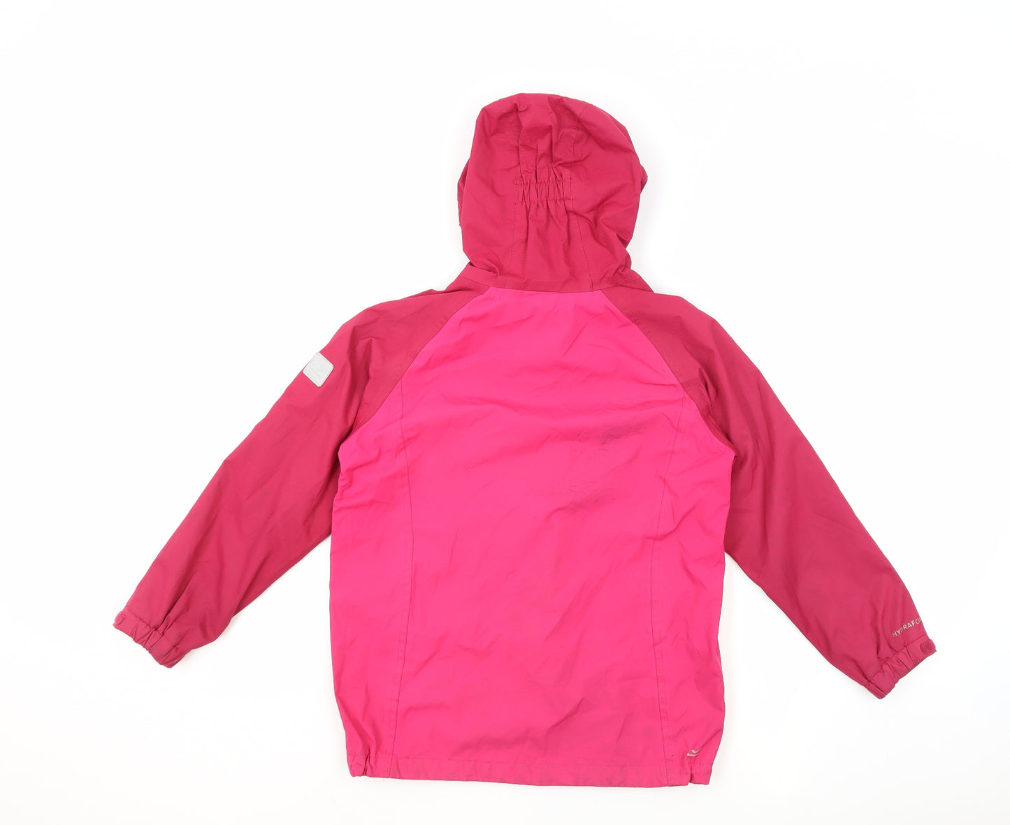 Regatta Girls Pink Windbreaker Jacket Size 9-10 Years Zip - Logo Hooded