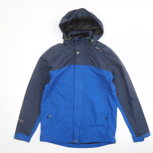 TOG24 Mens Blue Rain Coat Jacket Size S Zip