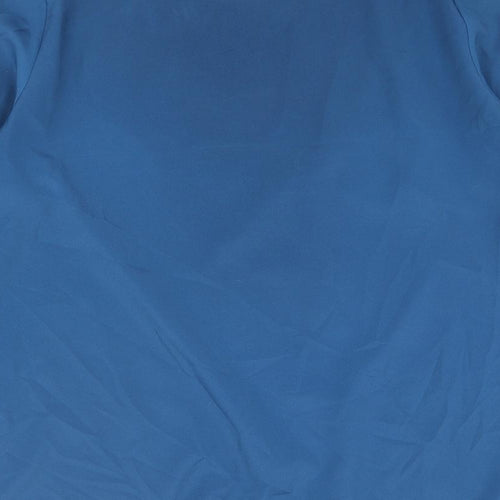 Marks and Spencer Womens Blue Polyester Basic Blouse Size 10 Off the Shoulder