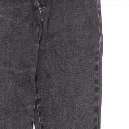 Principles Womens Grey Cotton Straight Jeans Size 10 L27 in Regular Zip