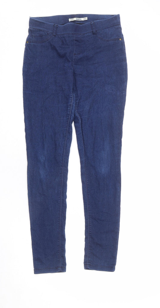 Dorothy Perkins Womens Blue Cotton Jegging Jeans Size 10 L29 in Regular - Elastic Waist