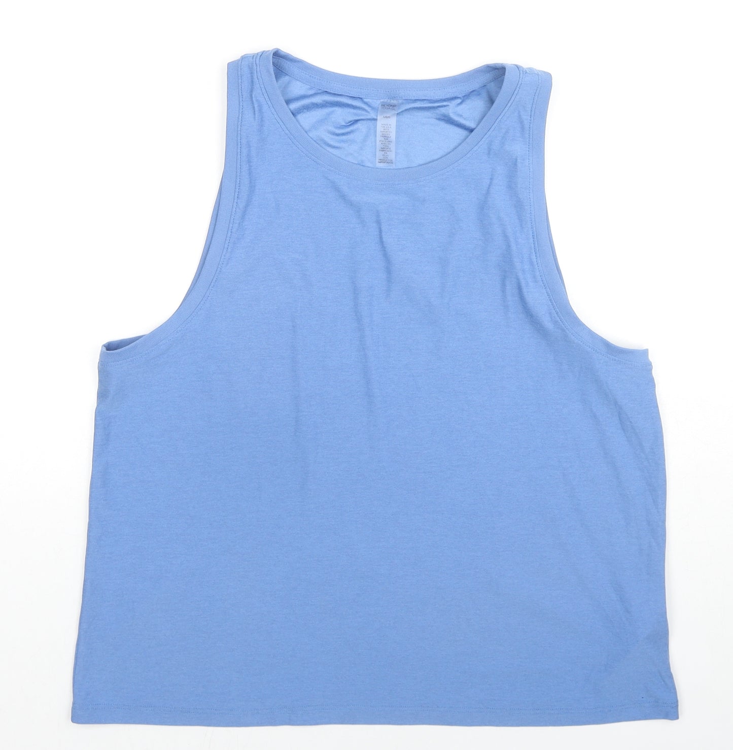 Beyond Yoga Womens Blue Polyester Basic Tank Size L Round Neck