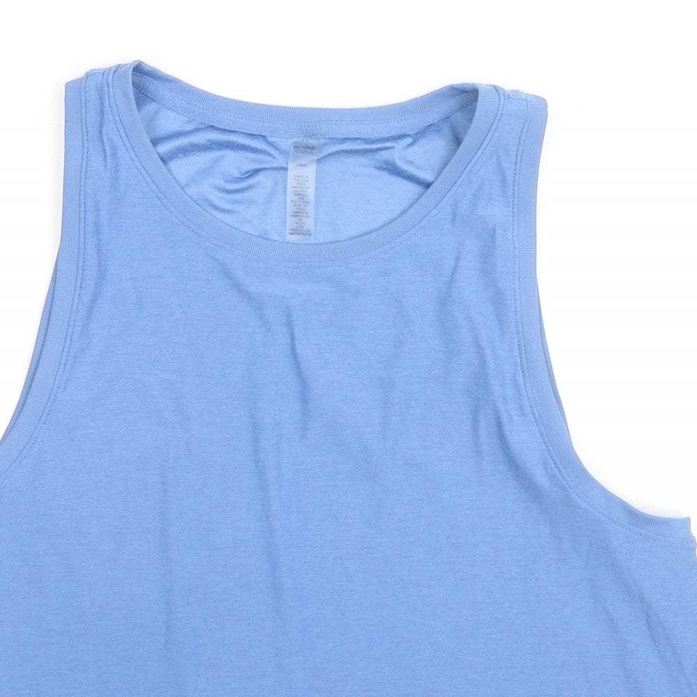 Beyond Yoga Womens Blue Polyester Basic Tank Size L Round Neck